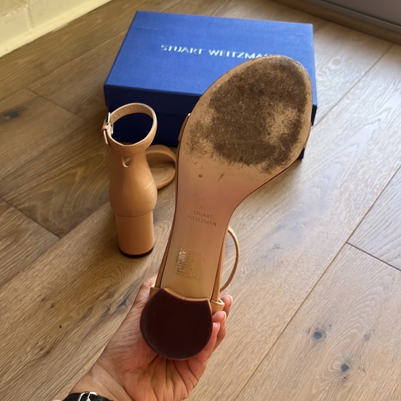Stuart Weitzman 75mm Nudist
Curve Block Sandals Nude - Picture 8 of 15